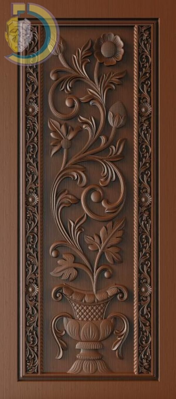 3D Door Design 233 Wood Carving Free RLF File For CNC Router