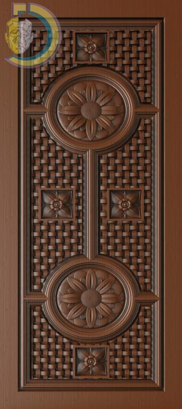 3D Door Design 236 Wood Carving Free RLF File For CNC Router