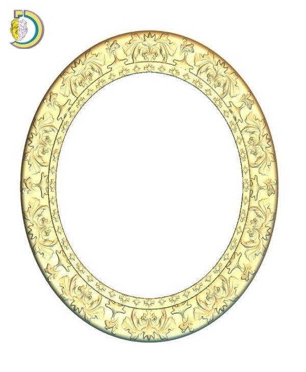 3D Frame Baguette 54 Wood Carving STL Model for CNC Router