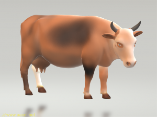3d model animal cow free stl, obj cnc & 3dprint work