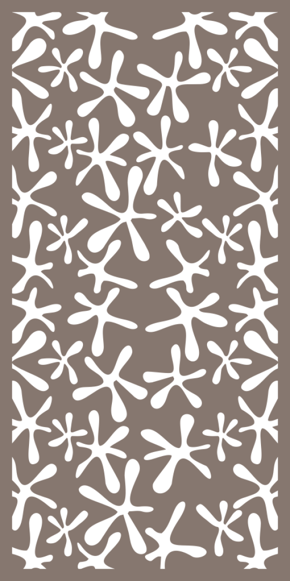 Abstract Flowers Screen Panel Pattern Vector CDR File