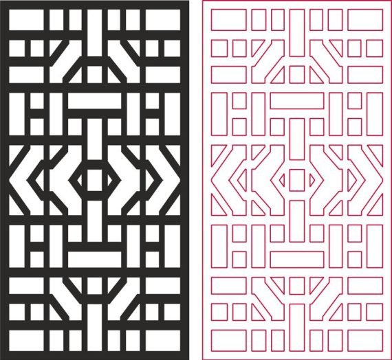 Abstract Geometric Pattern Free DXF File