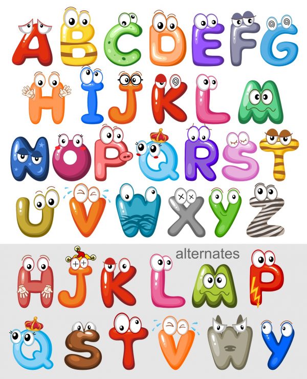 Alphabet Kids Vector File Free - Dezin.info