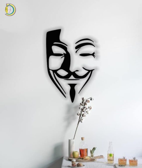 Anonymous Wall Decor Wall Art Free DXF CDR SVG Vector File