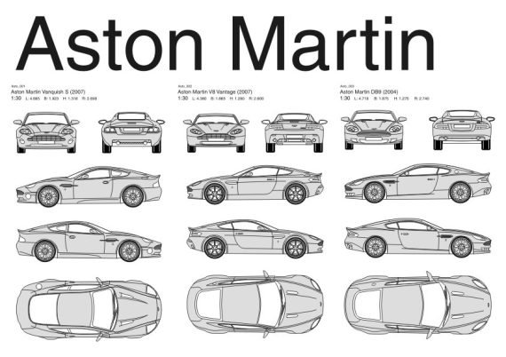 Aston martin car vector file free