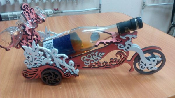BIKE WINE BAR CNC LASER CUTTING CDR DXF FILE FREE