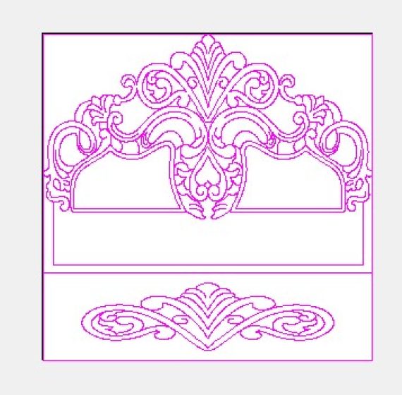 Bed design dxf format vector file free 3