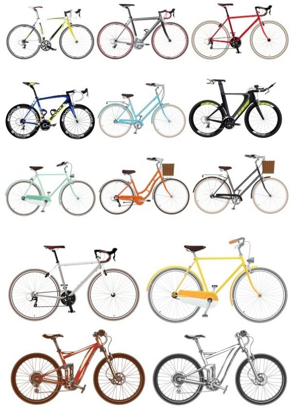 Bicycles Set Vector file free