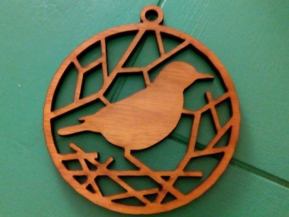 Bird Ornament Medallion Laser Cutter Version