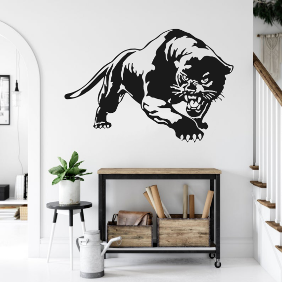 Black Panther Metal Wall Art, Panther Metal Wall Decor