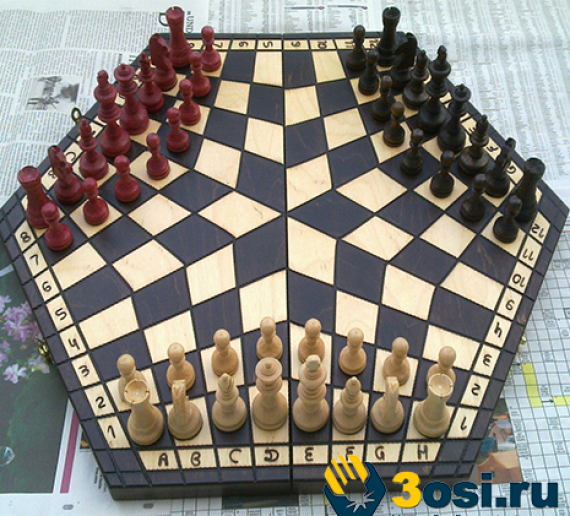 Board Chess Layout for Three
