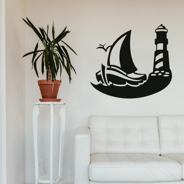 Boat Wall Decor, Ship Metal Wall Art, Nautical Decor, Navy Decor