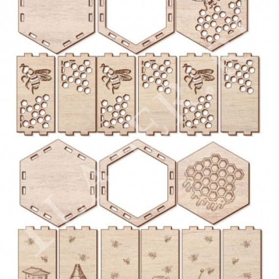 Boxes for honey Layout for CNC