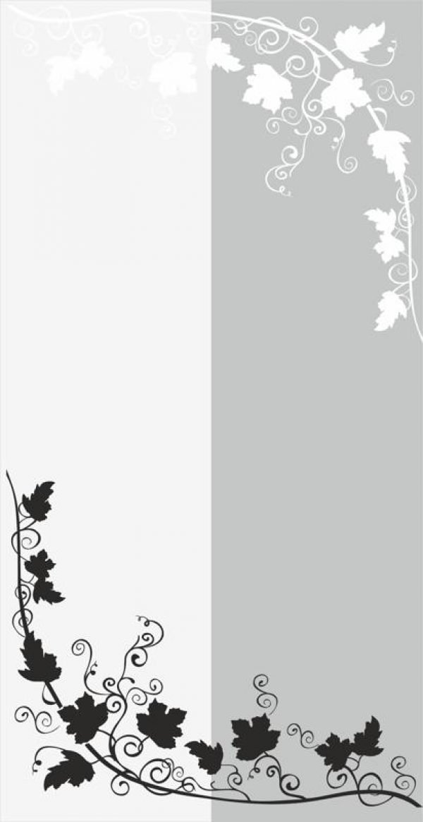 Branch With Leaves And Vine Sandblast Pattern Free Vector