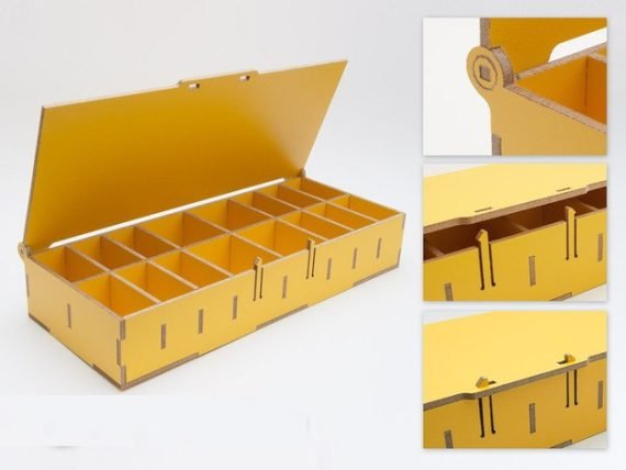 COMPARTMENT STORAGE CNC LASER CUTTING CDR DXF FILE FREE