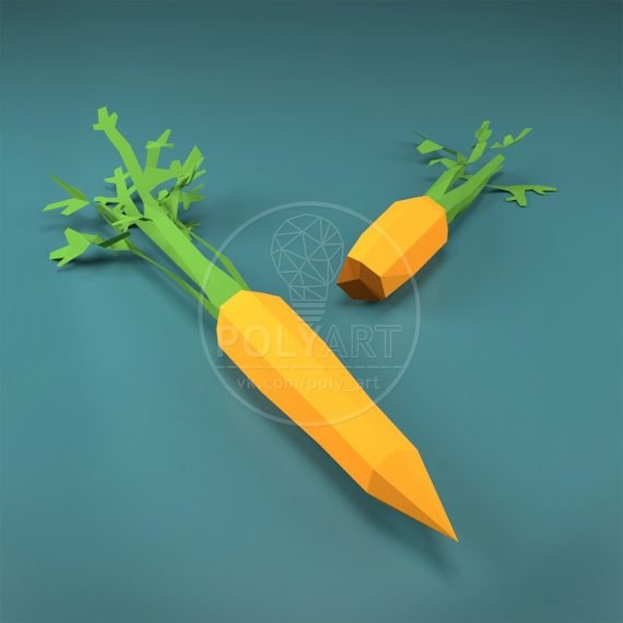Carrot Polyart Papercraft