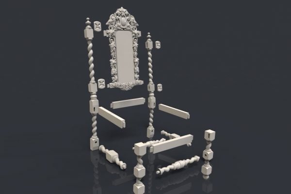 Carving Chair Design 3D relief model STL FILE FREE