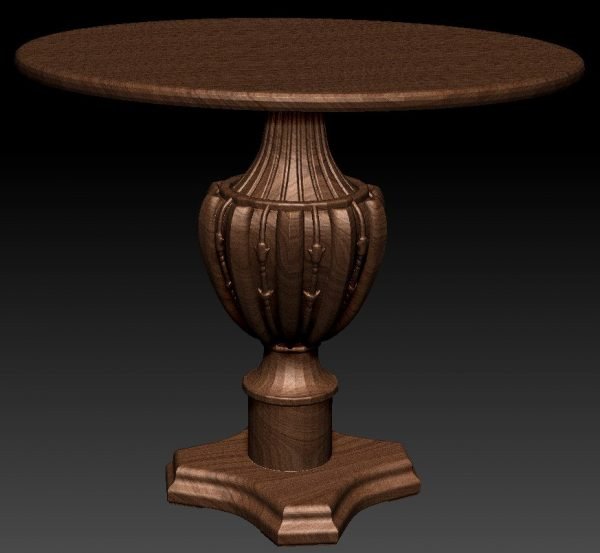 Carving Round Table Design 3D relief model STL FILE FREE 2