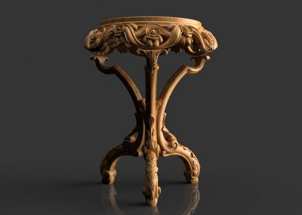 Carving Round Table Design 3D relief model STL FILE FREE 4