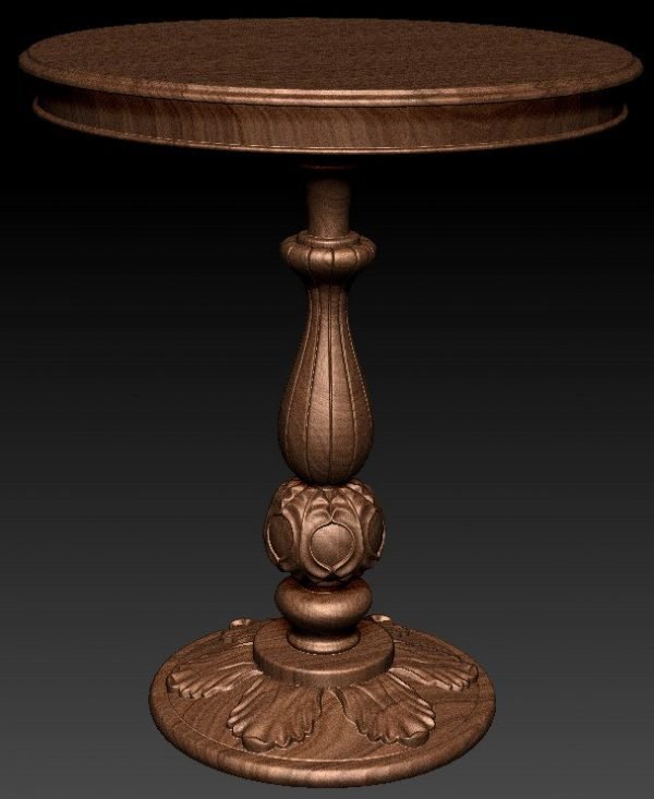 Carving Round Table Design 3D relief model STL FILE FREE