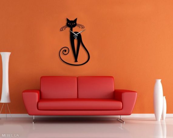 Cat Wall Clock Free CDR Vectors Art