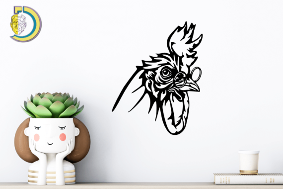 Chicken Rooster Wall Decor CDR DXF Free Vector