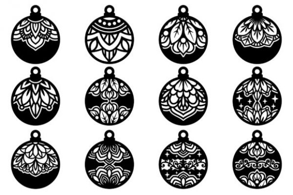 Christmas Baubles Toys Balls Ornament Free Vector File