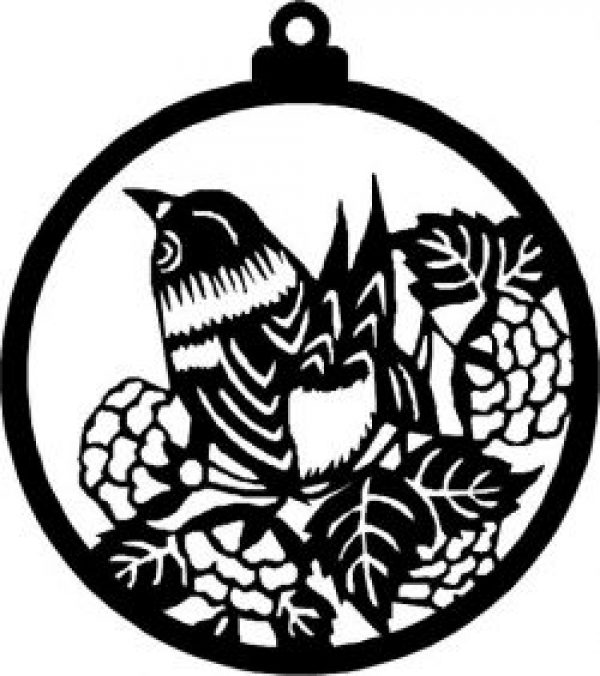 Cnc Laser Cut Tree Decoration Balls With Birds And Flowers Free CDR Vectors Art