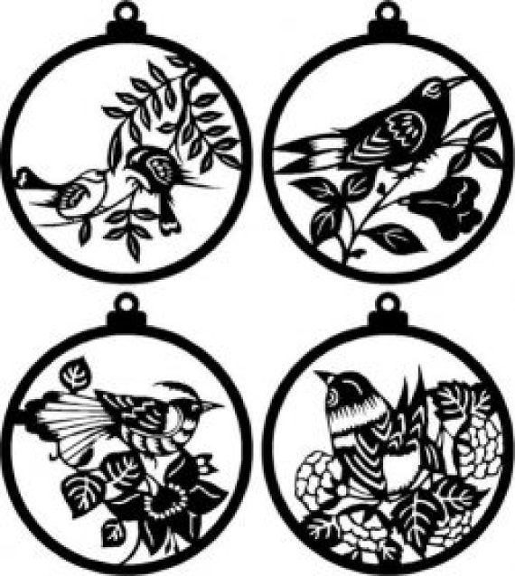Cnc Laser Cut Tree Hanging Ball Plasma Free CDR Vectors Art