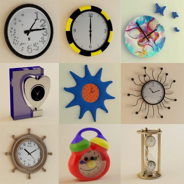 Collection of Clock Free 3D models for CNC and STL 3D printers