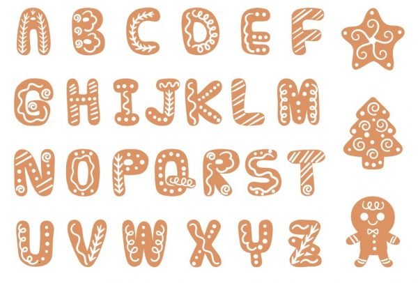 Cookies Alphabet Letters Font Vector Art Free Vector