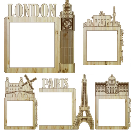 Cool photo frames with European cities