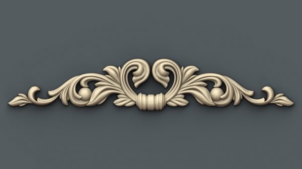 Cornice 3D Decor, STL Model for CNC Router, Decorative Overlays, Decorative Wood Onlays, Relief Woodworking, CNC Wood Carving Design