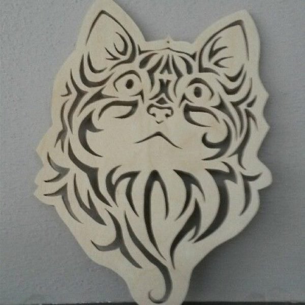 Cute Kitten Face Cat Stencil Vector Free Vector