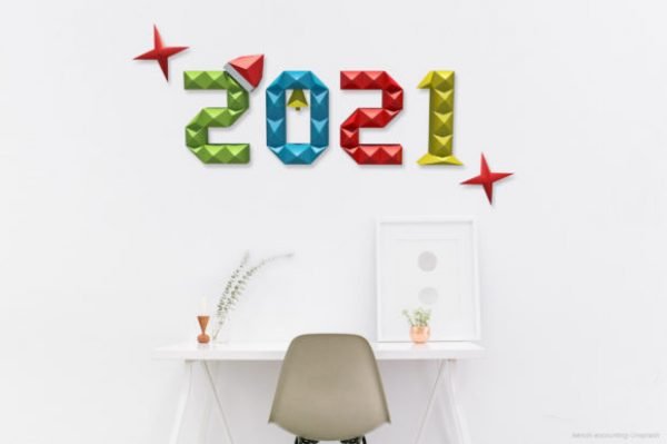 DIY Papercraft 2021 New Year Wall Decor