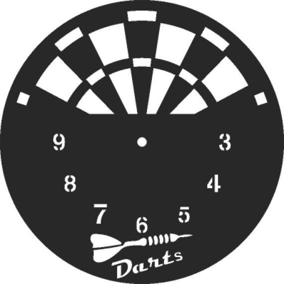 Darts Clock Free CDR Vectors Art