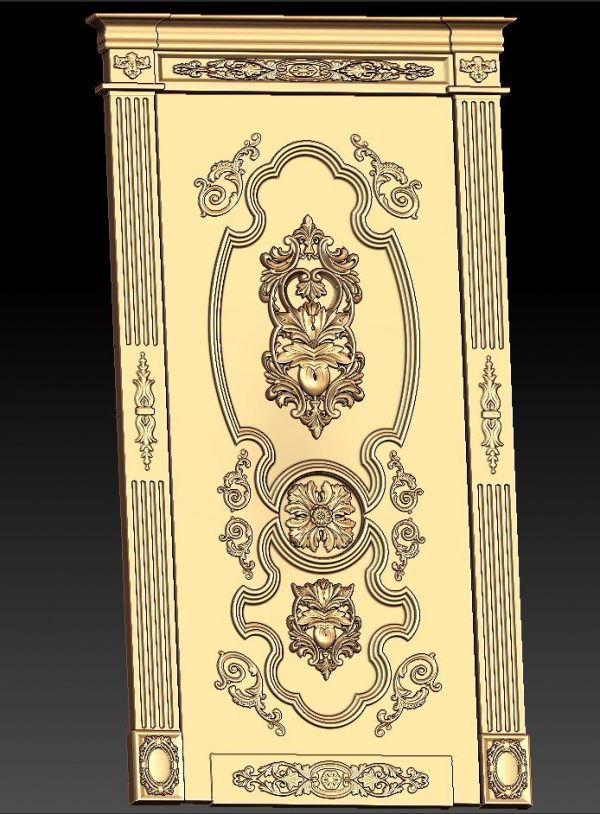 Decor Door STL 3D Model for CNC Machine, Relief Woodworking, CNC Wood Carving Design