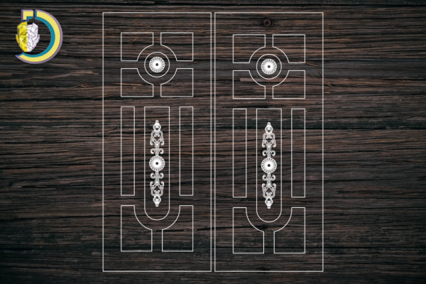 Decorative Door Design 36 CDR DXF Laser Cut Free Vector