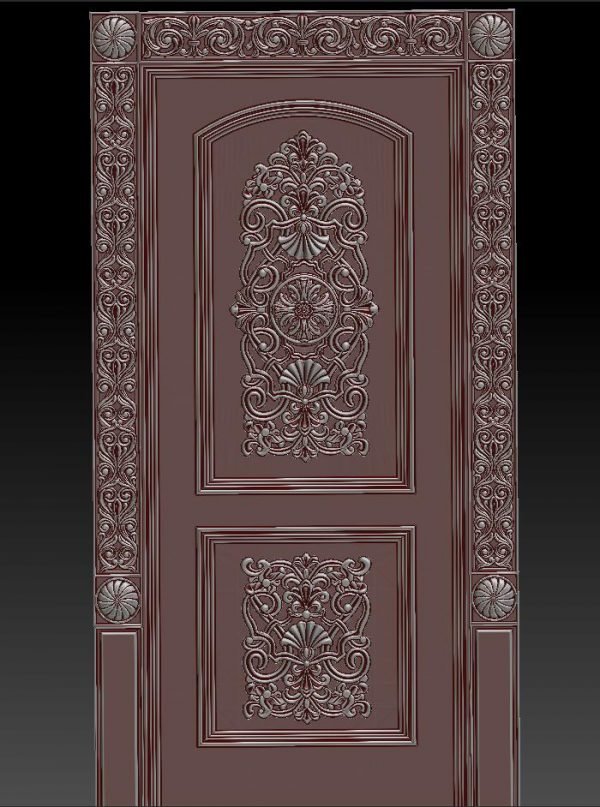 Decorative Door, STL Model for CNC, Relief Woodworking, CNC Wood Carving Design
