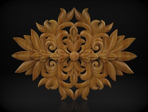 Decorative Floral Design for CNC Routers STL file,, CNC Wood Carving Design