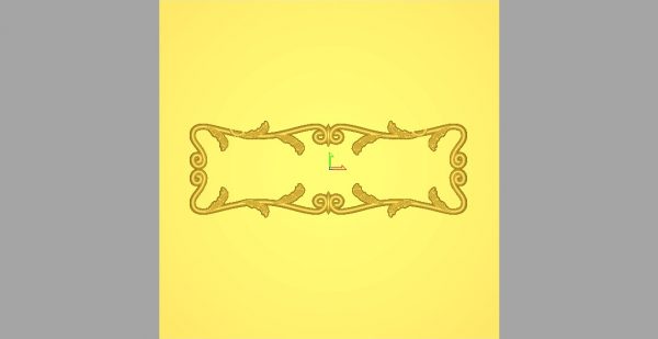 Decorative Frame Design 3d Model for CNC Wood Carving 01