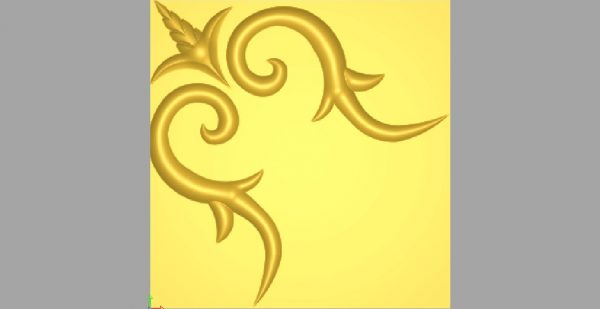 Decorative Frame Design 3d Model for CNC Wood Carving 08