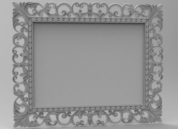 Decorative Frame STL File CNC Carving Engraving Design