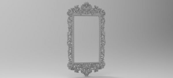 Decorative Mirror Frame STL File CNC Router Carving Engraving Design
