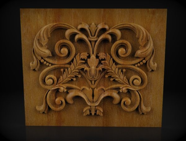 Decorative Overlays, Decorative Wooden Onlays, Relief Woodworking, CNC Wood Carving Design, 3D STL for CNC Router