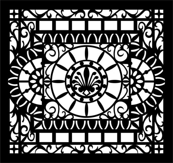 Decorative Partition Wall Pattern Free Vector