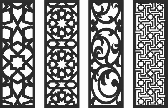 Decorative Screen Patterns for Laser Cutting 129