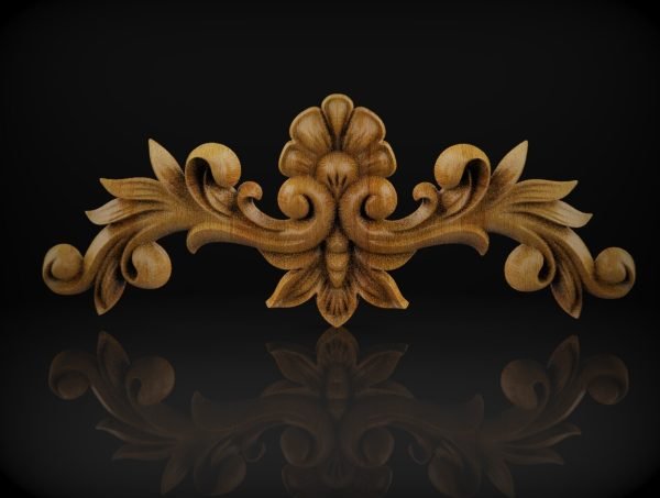 Decorative Wood Overlay for CNC Router STL file, Relief Woodworking, CNC Wood Carving Design