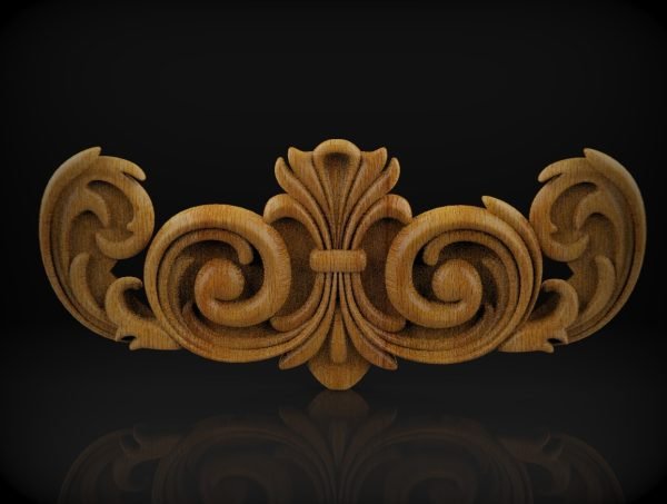 Decorative Wood Overlays, Decorative Wooden Onlays, Relief Woodworking, CNC Wood Carving Design, 3D STL for CNC Router