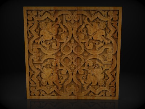 Decorative Wooden Overlay, Relief Woodworking, CNC Wood Carving, 3D STL for CNC Router